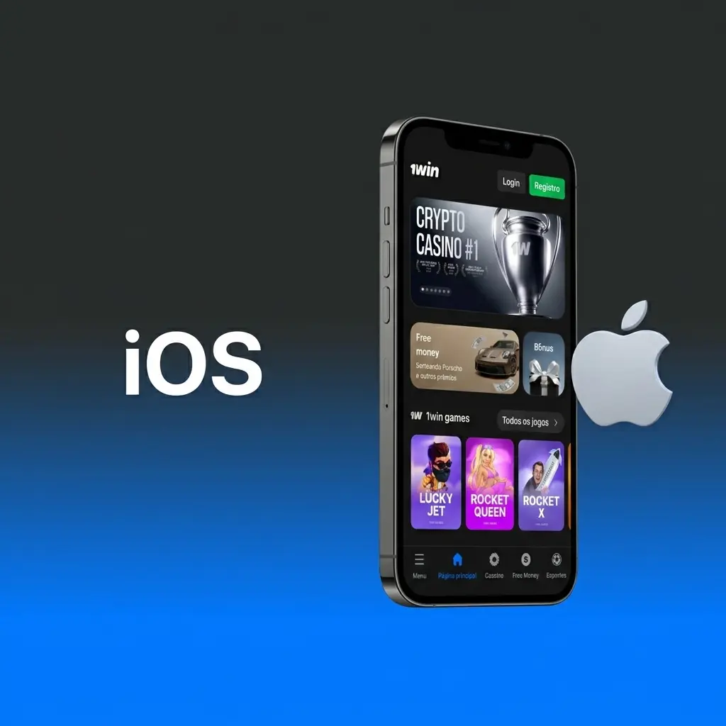 Aplicativo 1win para iOS disponível na App Store compatível com iPhone e iPad rodando iOS 12.0 ou superior