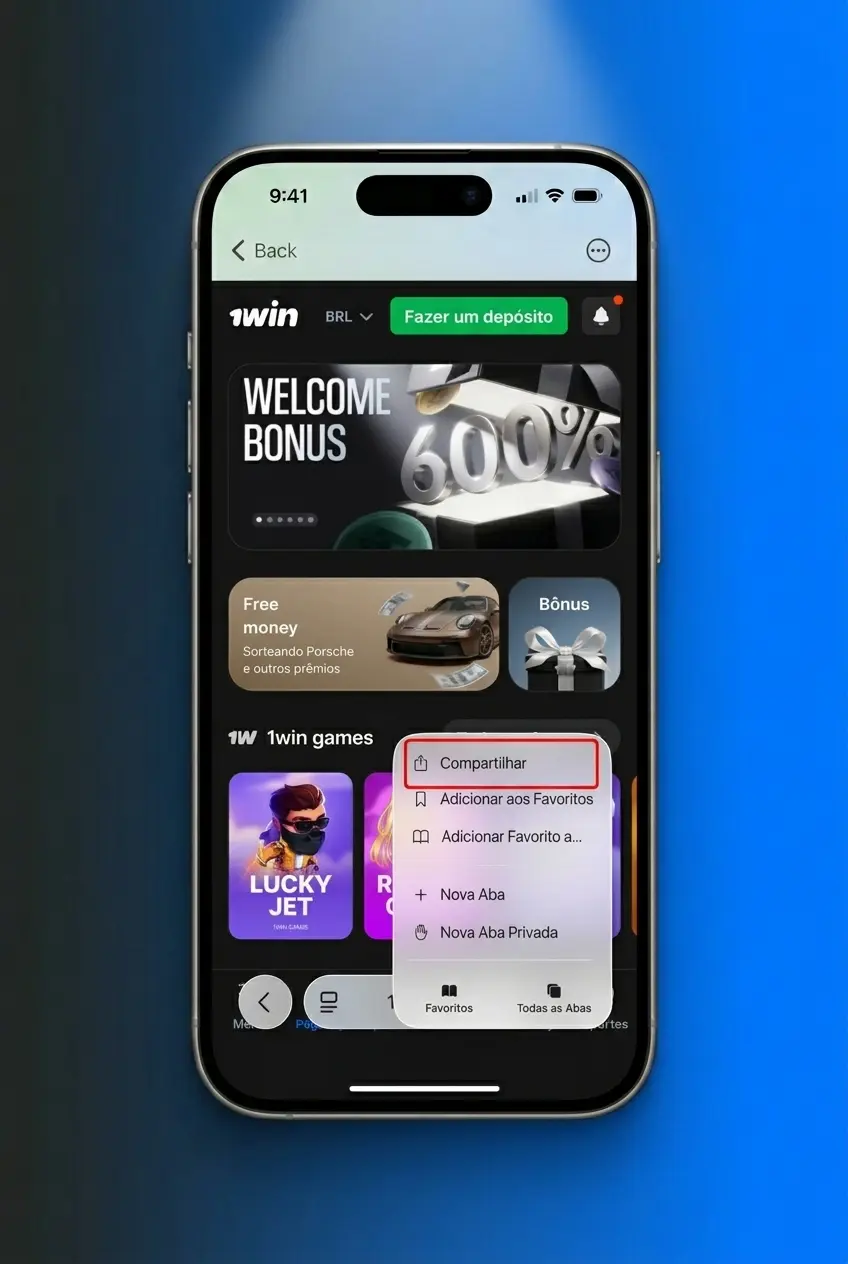 Guia passo a passo para baixar o app 1win no iOS em iPhone ou iPad via App Store