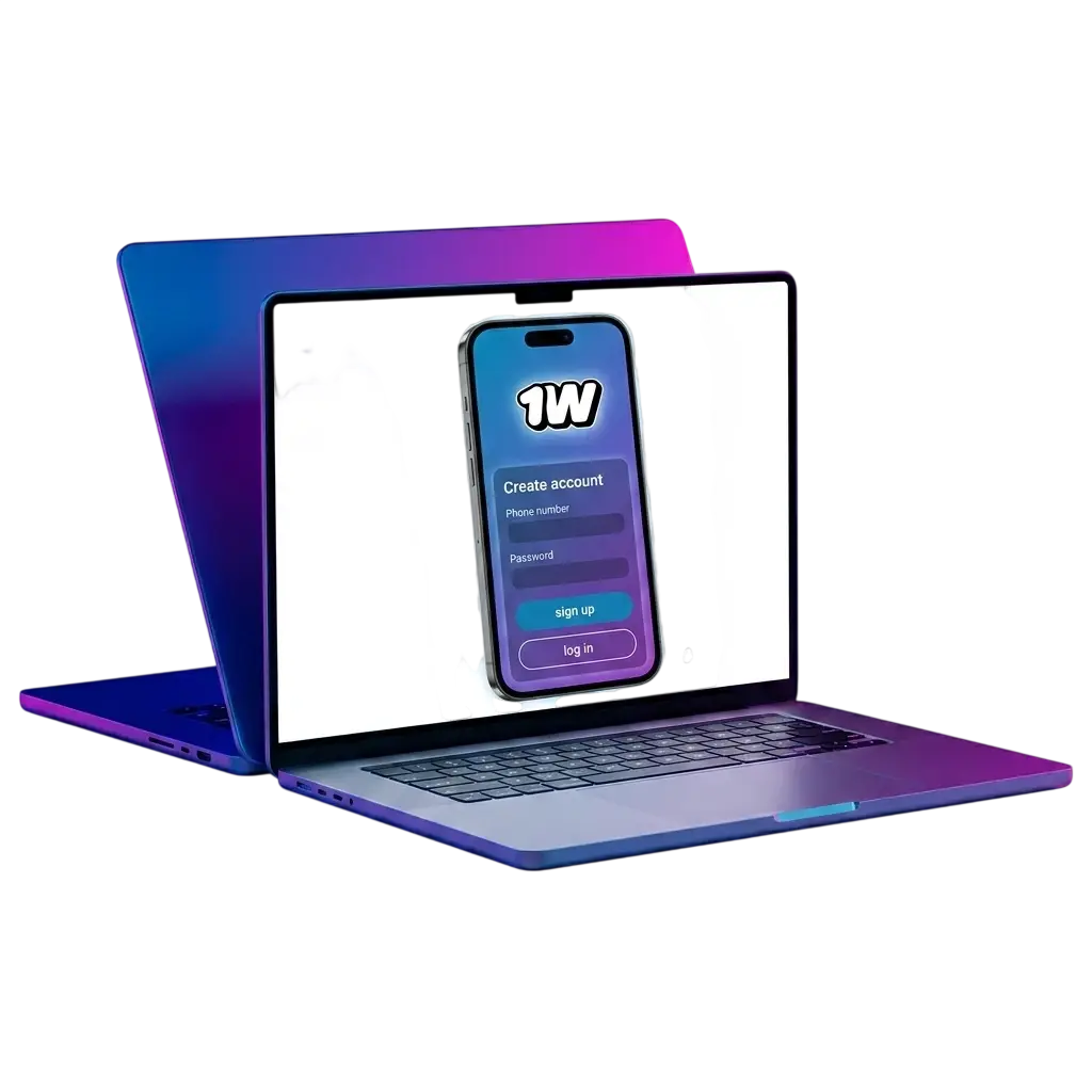 Tela de cadastro, login e verificação de conta na plataforma 1win com bônus de boas-vindas no Brasil