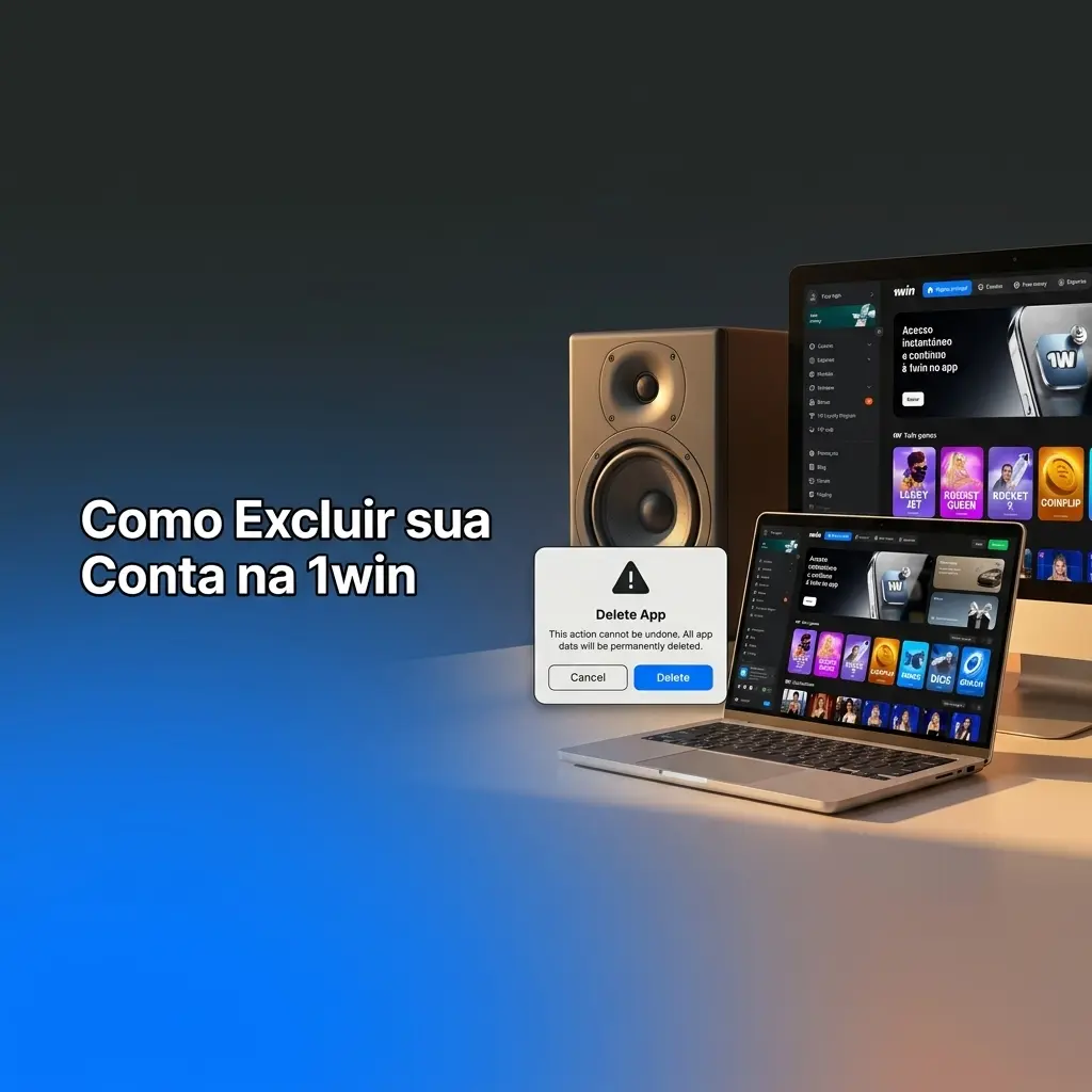 Pessoa acessando configurações de conta na 1win para excluir perfil permanentemente pelo painel do usuário