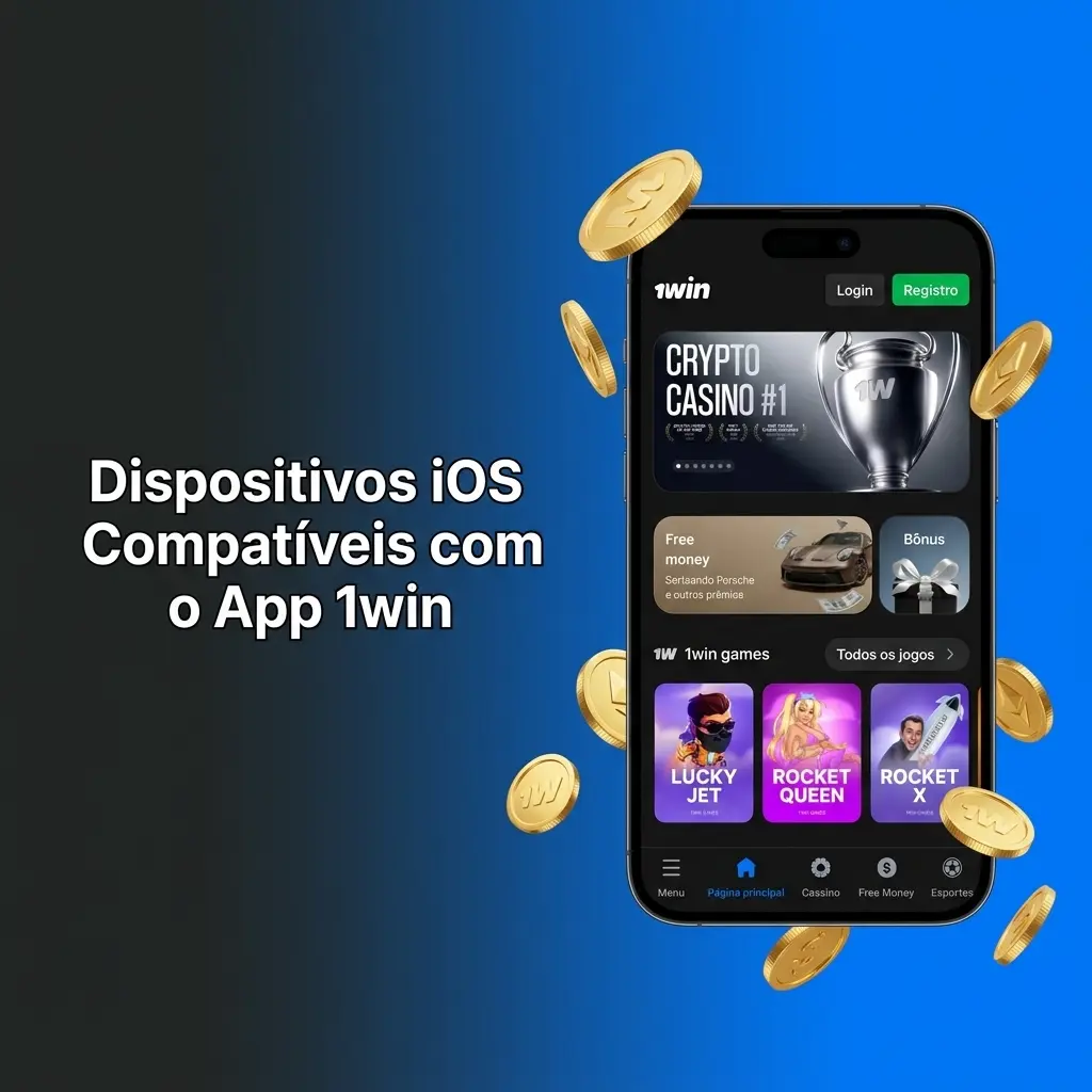 Lista de iPhones e iPads compatíveis com o aplicativo 1win para iOS, incluindo modelos iPhone X ao 15 e iPads