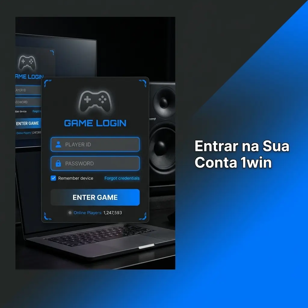 Página de login da 1win com formulário de acesso por e-mail, senha e opção de recuperação de conta