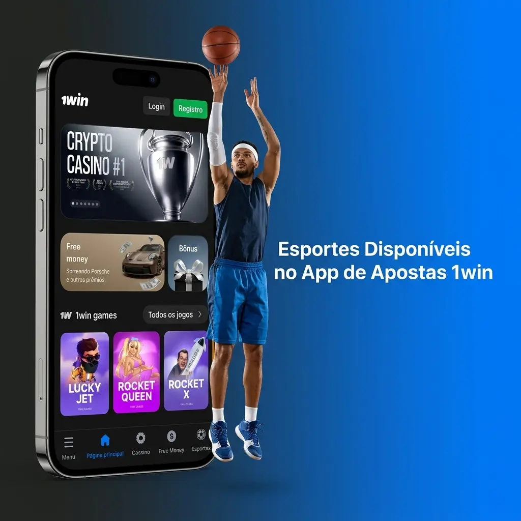 App 1win com mais de 40 modalidades esportivas e eSports, incluindo futebol, basquete, tênis, MMA e CS2