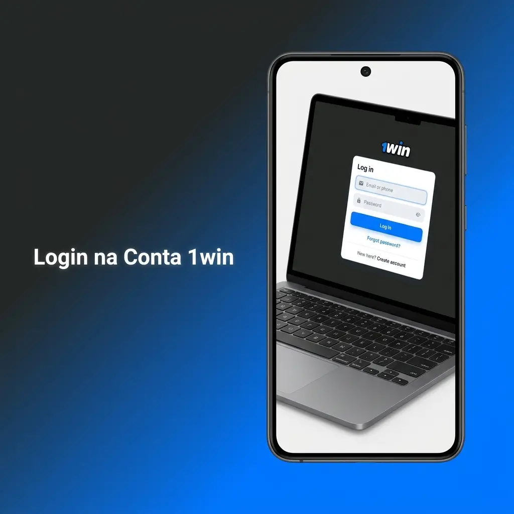 Tela de login da 1win com campos para e-mail, senha e opções de acesso via redes sociais